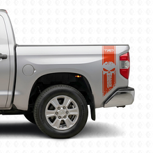 TRD Punisher Schädel Heckseiten Vinyl-Aufkleber Set für Toyota Tacoma Tundra_4