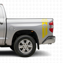 4x4 Offroad Punisher Schädel Heckseiten Vinyl Aufkleber Set für Toyota Tacoma Tundra_5