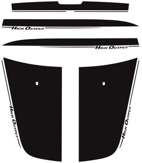 Dodge Charger Hochleistungs-Motorhaubenaufkleber 2006–2010, Vinyl-Grafikstreifen, halbseitig