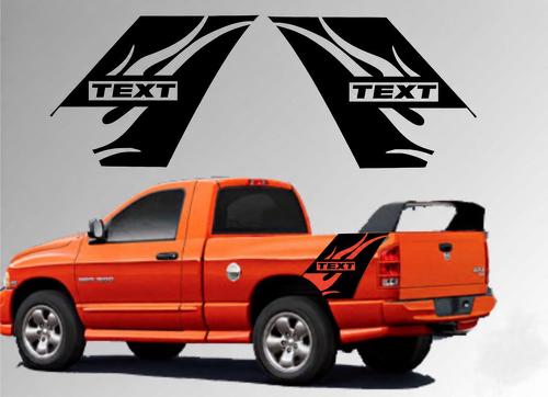 Individuell bedruckter Vinyl-Aufkleber, Abziehbild, Grafik, Truck-Bett-Streifen, Flammen für Dodge Ram 1500 2500 Daytona