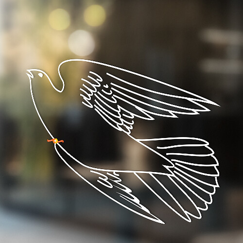 Flying Dove Universeller Vinylaufkleber_1