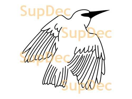 Vogel-Vinyl-Kunst-Wand-Fenster-Badezimmer-Aufkleber-Aufkleber, abnehmbar #26
