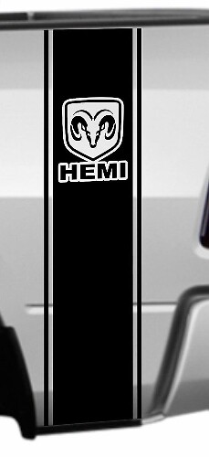 HEMI Logo Rückenstreifen Vinyl-Aufkleber für Dodge Ram 1500 2500 3500