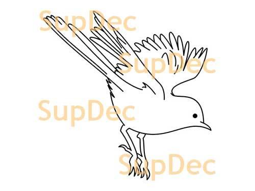 Vogel-Vinyl-Kunst-Wand-Fenster-Badezimmer-Aufkleber-Aufkleber, abnehmbar #28
