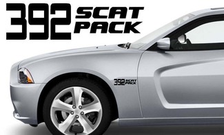2 X Dodge Charger Challenger Scat Pack 392 HEMI Shaker Aufkleber Aufkleber Scatpack