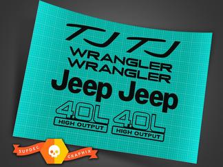 Jeep Wrangler Sport 4.0 High Output AUFKLEBER DECALS KIT YJ TJ