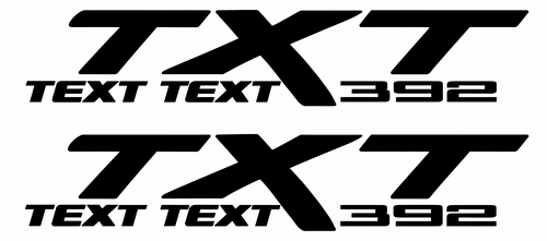SRT Shaker Scat Pack Style TXT TEXT TEXT 392 Pair — Vinylaufkleber (Seite) für Dodge Charger