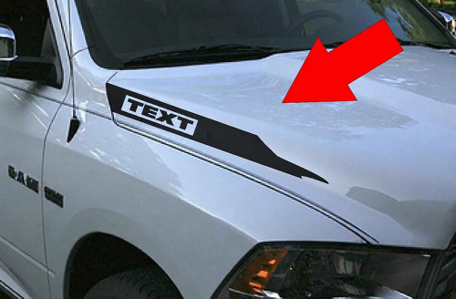 Individuelle Text-Motorhauben-Vinylstreifen-Aufkleber passen für Dodge Ram 1500 2500 Rebel