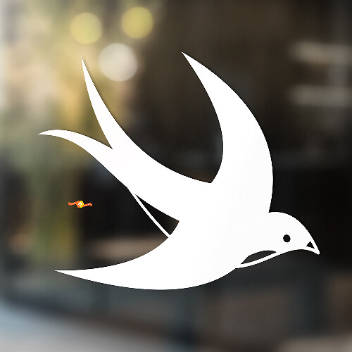 Flying Swallow Silhouette Universal Vinyl Aufkleber Sticker