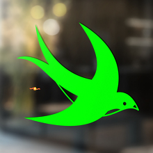 Flying Swallow Silhouette Universal Vinyl Aufkleber Sticker_3