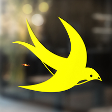 Flying Swallow Silhouette Universal Vinyl Aufkleber Sticker_4