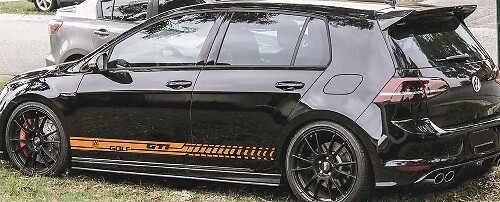 Gepflegtes Seiten-Tür-Streifen-Vinyl-Aufkleber-Kit für Volkswagen Golf GTI MK5-7