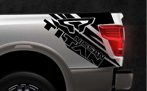 Titan Logo hintere Seitenaufkleber Vinyl-Dekor-Kit für Nissan Titan 2015-2018