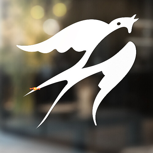 Flying Swift Universeller Vinyl-Aufkleber