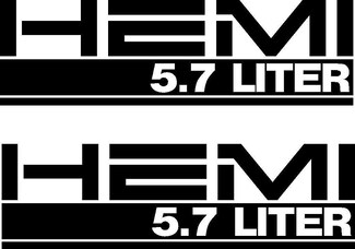 DODGE HEMI 5.7 LITER Vinyl-Aufkleber x2 STÜCK