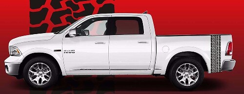Reifenprofilstreifen Seitenstreifen Vinyl-Aufkleber für RAM 1500