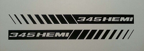 345 HEMI Strobe Motorhauben-Streifenaufkleber für Dodge Ram 5.7 & Charger SRT8