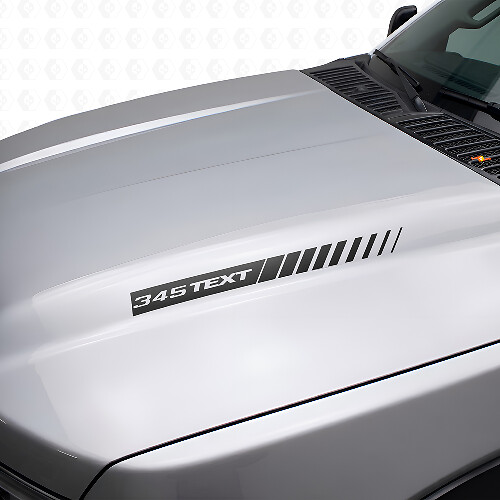 345 Hemi Style Custom Motorhaubenstreifen Vinyl-Aufkleber für Dodge Ram & Charger