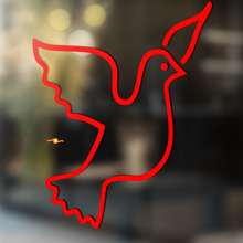 Dove Outline Style Art Universeller Vinyl-Aufkleber_2