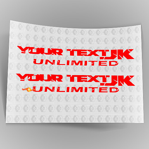 Jeep „Wrangler JK“Unlimited Seite Fender Body Aufkleber Aufkleber Paar (Distressed)
