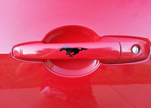 Kleine Pony-Türgriff-Vinylaufkleber für Musclecar Mustang 1994-1998