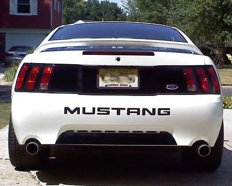 99-04 Ford Mustang Rear Trunk Lid Panel Blackout Sticker Decal Vinyl Graphics Black Out
