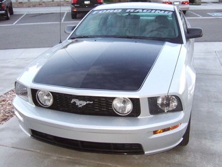 05–09 Mustang Hood Blackout mit Nadelstreifen-Aufkleber-Grafikstreifen