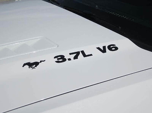 3.7 V6 Mustang Motorhauben-Vinylaufkleber für Musclecar 2011-2014
