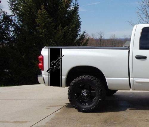 AR15 Pickup Truck Bed Stripe Aufkleber Aufkleber Set (2) Chevy Dodge Nissan Toyota Ford GMC
