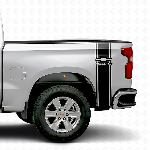 Chevrolet Logo Rückseite Umrissstreifen Vinyl Aufkleber Set für Chevy Pickup Trucks