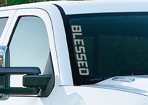 Gesegnet – 3er-Pack – 45,7 cm großer Windschutzscheiben-Vinyl-Aufkleber für Chevy Ford PS27
