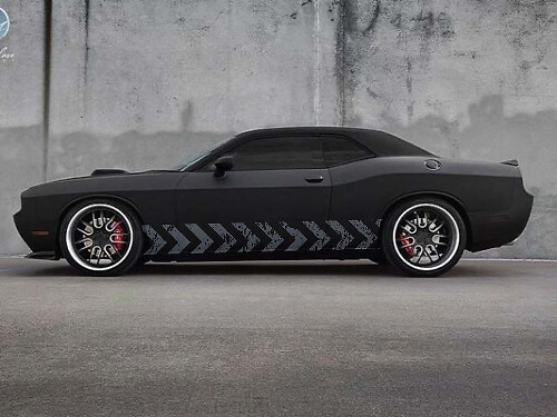 Abgenutzter Pfeile-Stil Seitenstreifen Vinylaufkleber für Dodge Challenger