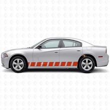Gestreifte Seiten-Vinylaufkleber mit gestricheltem Streifen für Dodge Charger 2006-2010_4