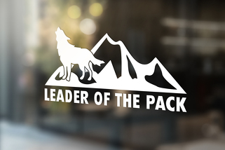 „Leader of the Pack Mountain“-Vinyl-Aufkleber, passend für jeden Jeep mit Motorhaube im Gelände