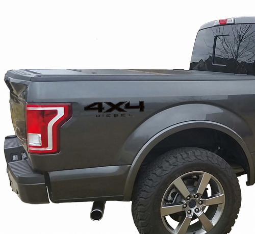 4X4 Diesel Schriftzug Paar Seitenwand Vinyl-Aufkleber für Ford F-250 / F-350 2008-2017