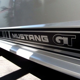 2er-Set: Rocker-Streifen-Aufkleber mit Mustang-GT-Buchstaben2000–2020-Modelle