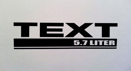 5,7 Liter Custom Text-Vinyl-Aufkleber für Dodge Ram Challenger Charger Magnum Plymouth