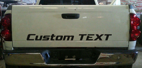 Benutzerdefinierte TEXT-Hecktürbeschriftung Hecktür Vinylaufkleber Sticker für Dodge Ram 1500