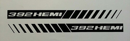 392 Hemi Strobe Streifen Hauben Vinylaufkleber für Dodge Charger