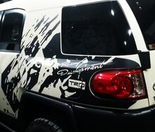 Spritzschutz hinterer Seitenscheibenaufkleber für Toyota FJ Cruiser (eine Seite)_2