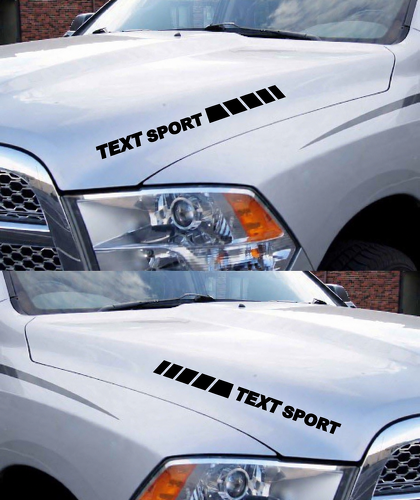 Custom Text Sport Hauben Racing Streifen Vinylaufkleber Rebel 2022 für Dodge Ram 1500 2500