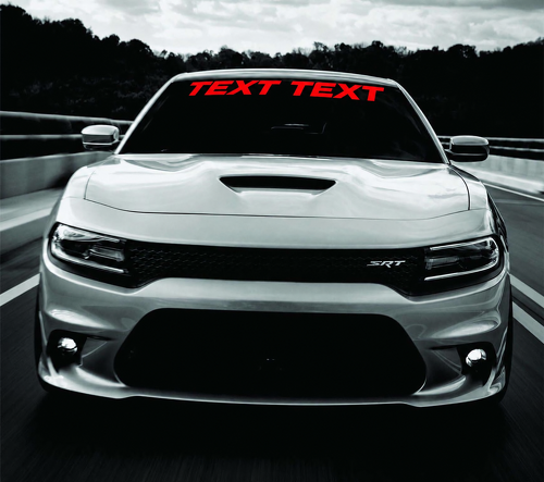 Scat Pack Style TEXT TEXT Banner — Vinylaufkleber (Windschutzscheibe) für Dodge Charger