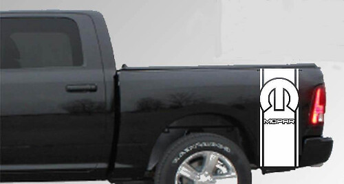 Mopar Logo Heck-Seitenstreifen Vinyl-Aufkleber für Dodge Ram 1500 2500 3500