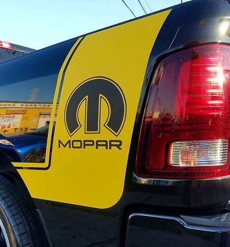2 LKW-Vinyl-Aufkleber Rennstreifen Aufkleber Dodge Ram Mopar Hemi Auto Graphics Now