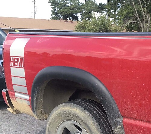 Racing-Streifen Heckbett-Logo auf beiden Seiten LKW Vinylaufkleber Decal 2 für Dodge Ram