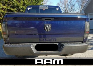 Ram 1500 Heckklappenstreifen Aufkleber Hemi Dodge Truck 2009–2018 DR15