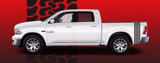 Dodge Ram 2009-2018 HEMI MOPAR SPORT BIG HORN Reifenprofil LKW-Bett-Aufkleber-Set