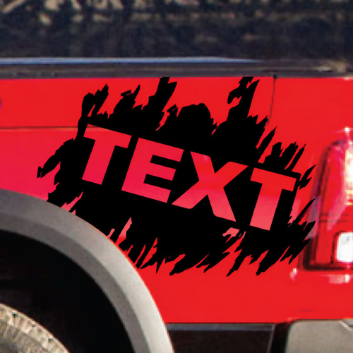 Individuelles Text Vinyl-Aufkleber mit Used-Look für Heckklappe Truck SUV Grafik für Dodge Ram