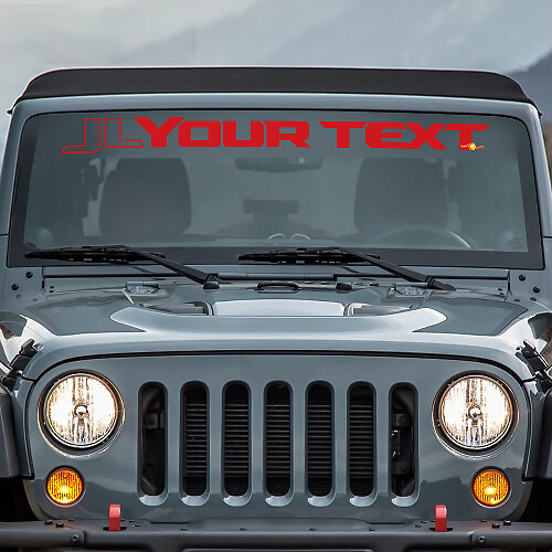 Individuell gestalteter Windschutzscheiben-Vinylaufkleber für Jeep Wrangler