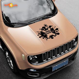 Jeep Renegade Logo Splash Army Star Grunge Grafik Vinyl Aufkleber Aufkleber Motorhaube Seite